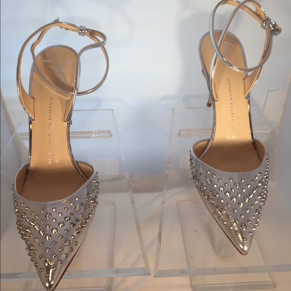 giuseppe heels silver